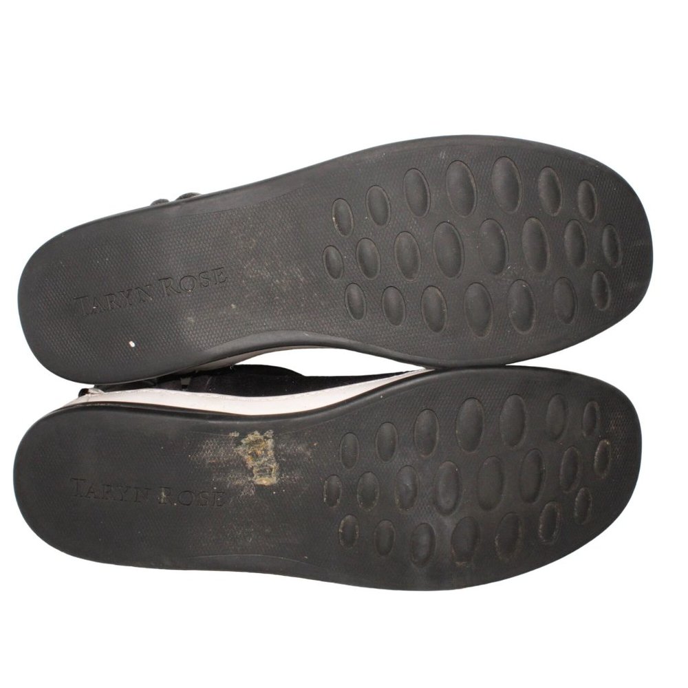 Taryn Rose Freddie Sz 10 Black Faux Leather Slip On Fashion Sneakers Shoes - Picture 6 of 12